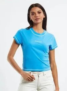 Abrand A Baby Tee Contrast Sky Blue