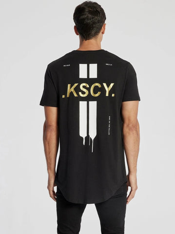 KSCY Precious Dual Curved T-Shirt Jet Black