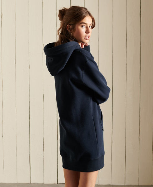 Vintage Logo Emb Hood Dress - Eclipse Navy