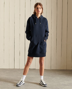 Vintage Logo Emb Hood Dress - Eclipse Navy