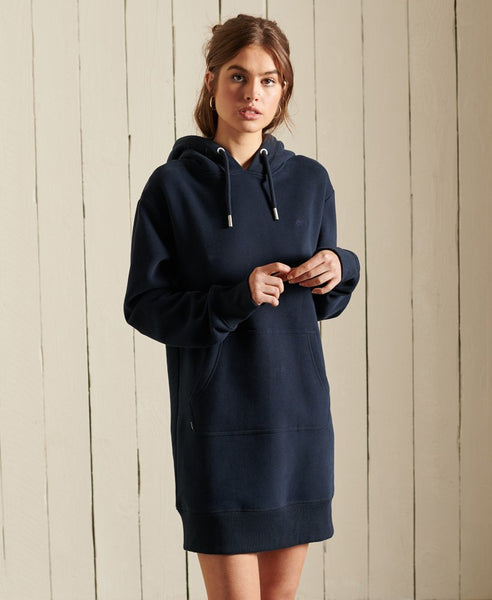 Vintage Logo Emb Hood Dress - Eclipse Navy