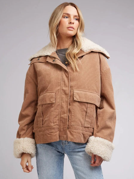 All About Eve MAYA CORD UTILITY JACKET - SAND