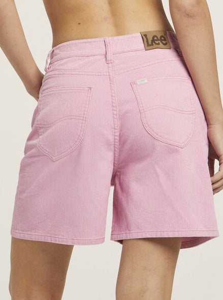 High Baggy Relaxed Short - Lolly Pink Cord