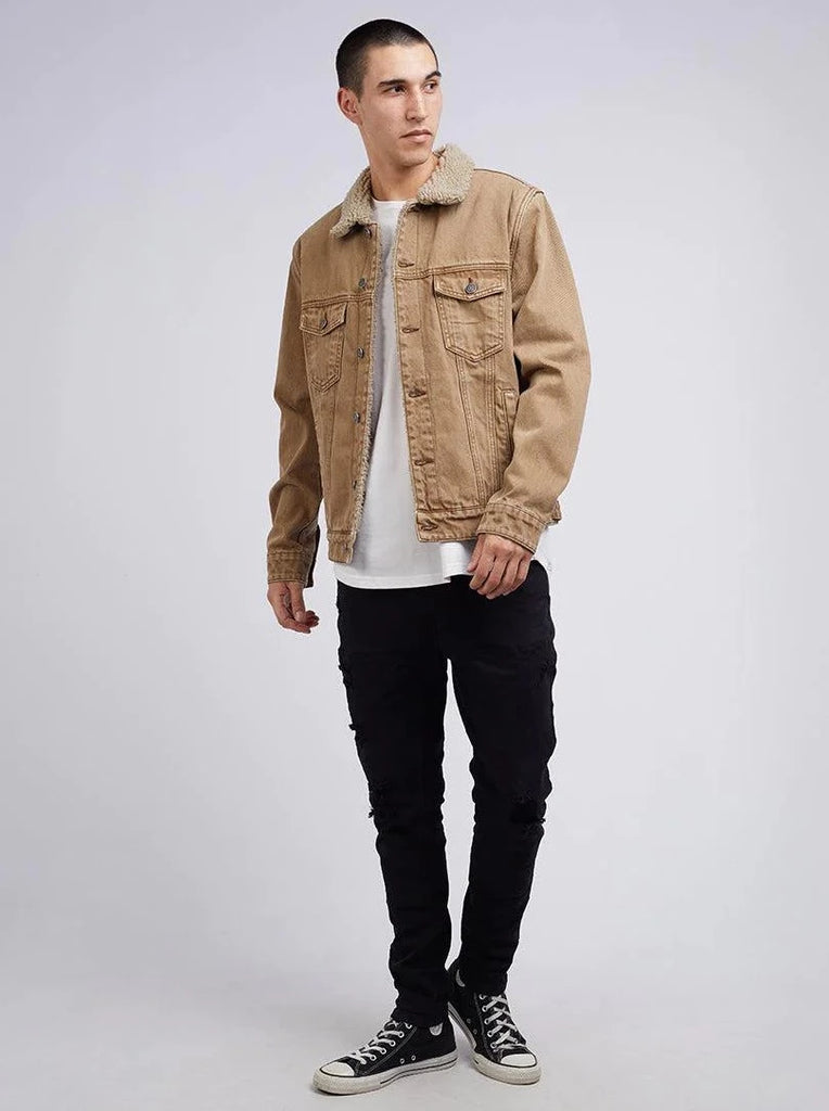 Mens beige 2025 sherpa jacket
