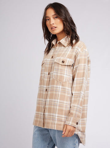 Silent Theory Wild Shacket - Brown Check