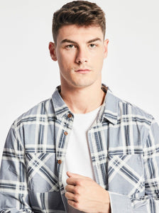 Charge Casual L/S Shirt - Blue/Sand/White Check