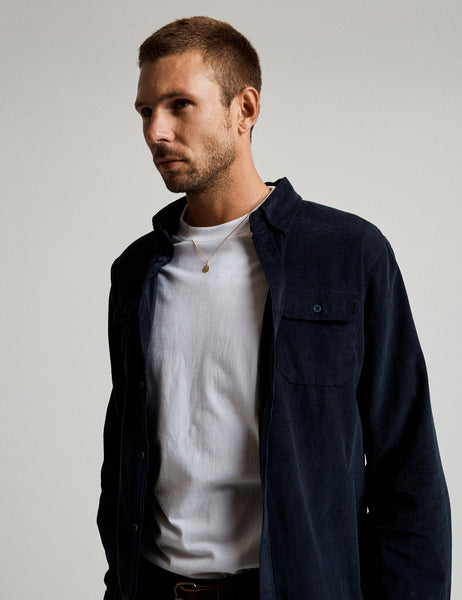 Corduroy LS Shirt - Navy