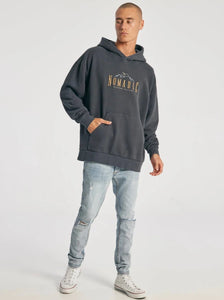 Nomadic Paradise Peaches Relaxed Hooded Sweater - Jet Black