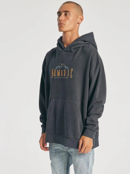 Nomadic Paradise Peaches Relaxed Hooded Sweater - Jet Black
